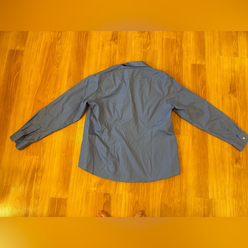 Two Lands' End Blue Casual Button Down Shirts - Picture 4 of 7